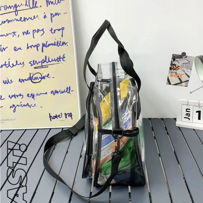 Bolsa de lona transparente para deportes de verano, bolsas transparentes de PVC para gimnasio, Fitness, Yoga, natación al aire libre, Camping, bolso de viaje, bolso de equipaje - imagen 5