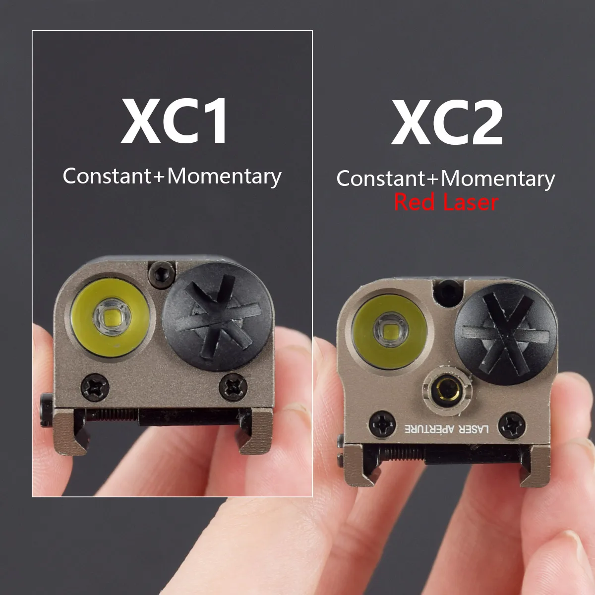 Linterna táctica XC1 XC2 compatible con Glock 17 G17 G19 P320, pistola Airsoft, accesorios de luz de explorador, riel Picatinny de 20mm - imagen 3