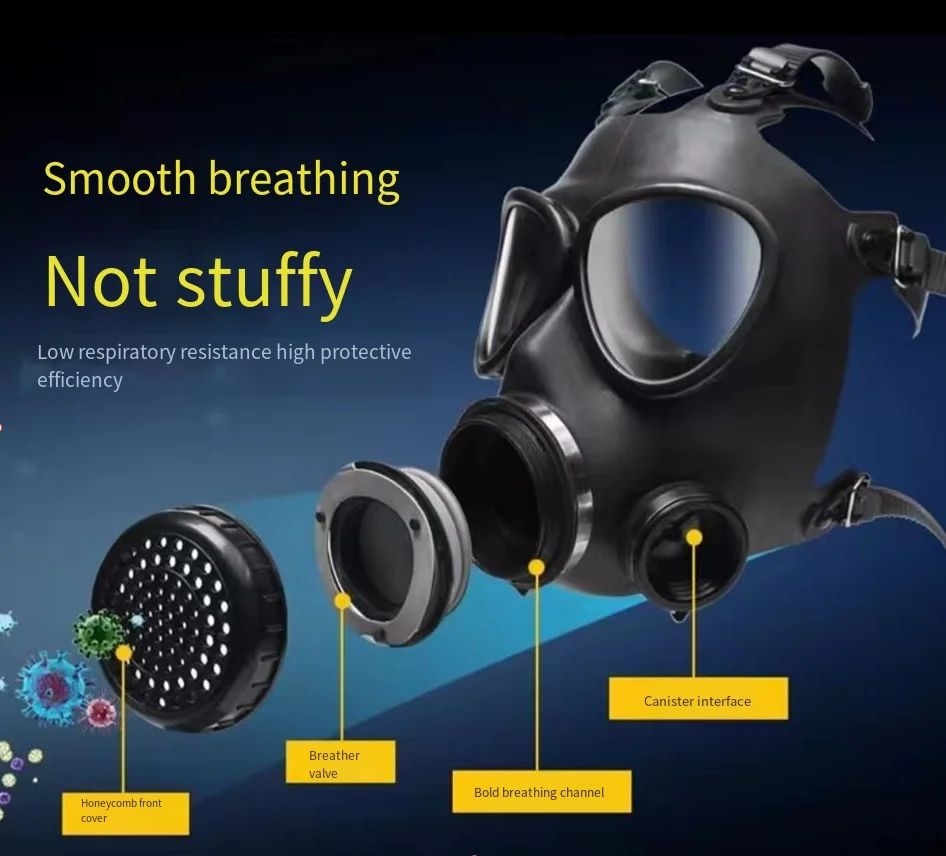 Máscara de Gas para pulverización de pintura, respirador industrial, protección química y filtro, accesorio de goma para la cabeza, 87 tipos - imagen 5