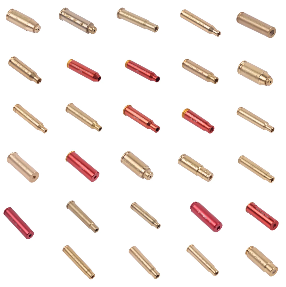 Poresighter láser rojo táctico, varios calibres, 40/.45/.222/.223/.308/300WIN/9mm/12GA/20GA/7,62/5,45x39/7,62x54, bala de entrenamiento - imagen 2