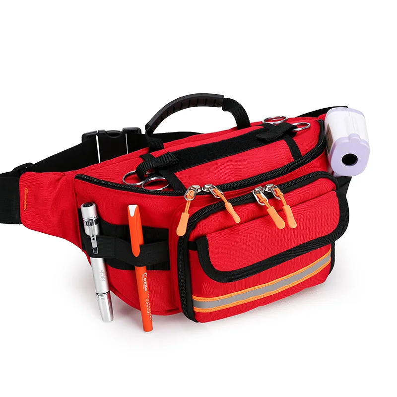Riñonera de rescate vacía, bolsa de primeros auxilios para acampar, viajes, almacenamiento médico, organizador médico, supervivencia de emergencia al aire libre, correr - imagen 3