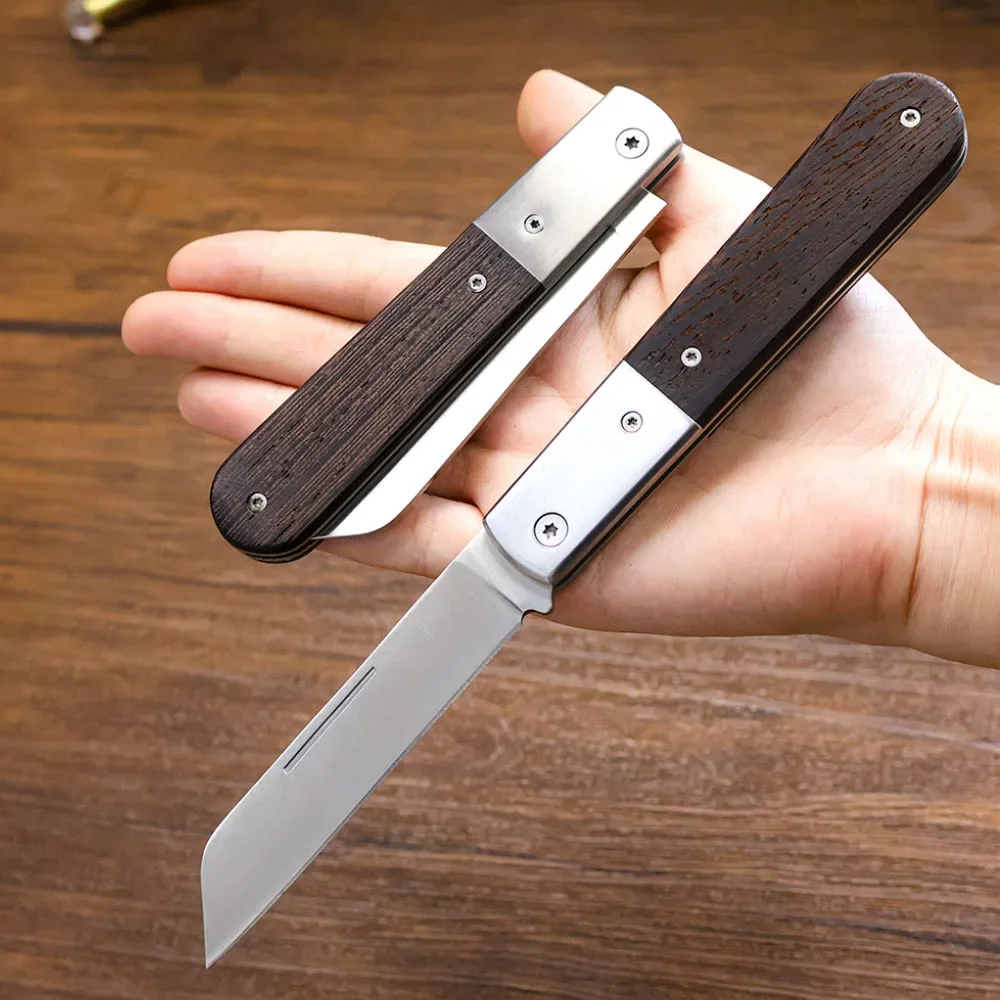 Cuchillo Plegable Outdoor Mango Madera – Acero Inoxidable Compacto - imagen 3