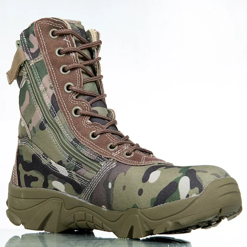 Botines tácticos para hombre, botas de combate de camuflaje para invierno, calzado masculino, zapatos de trabajo de seguridad, 2024 - imagen 4