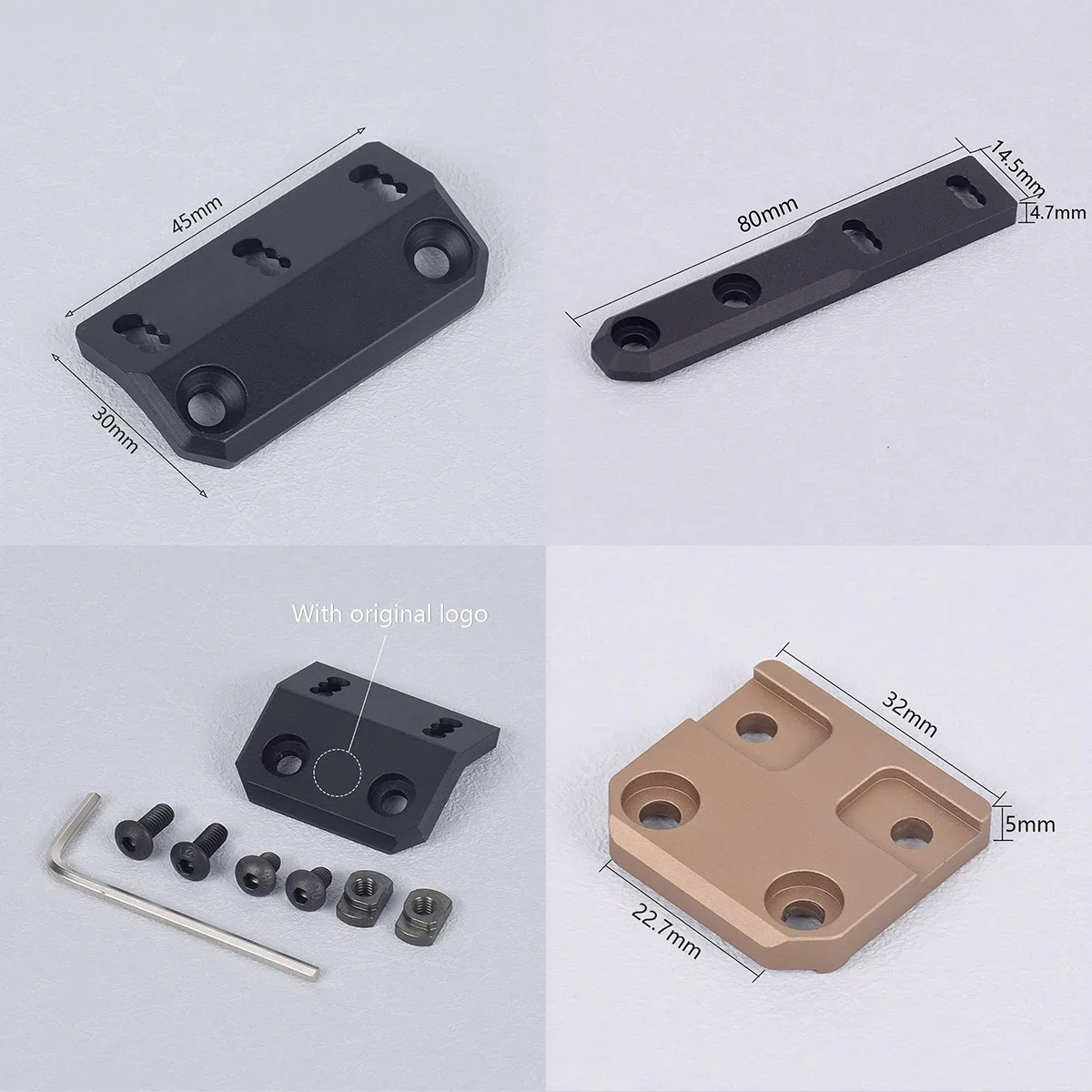 Soporte táctico ARIS serie Surefire M300 M600, montaje de explorador compensado compatible con Mlok Keymod SMR, Base de riel Airsoft M951 M620, soporte para linterna - imagen 2