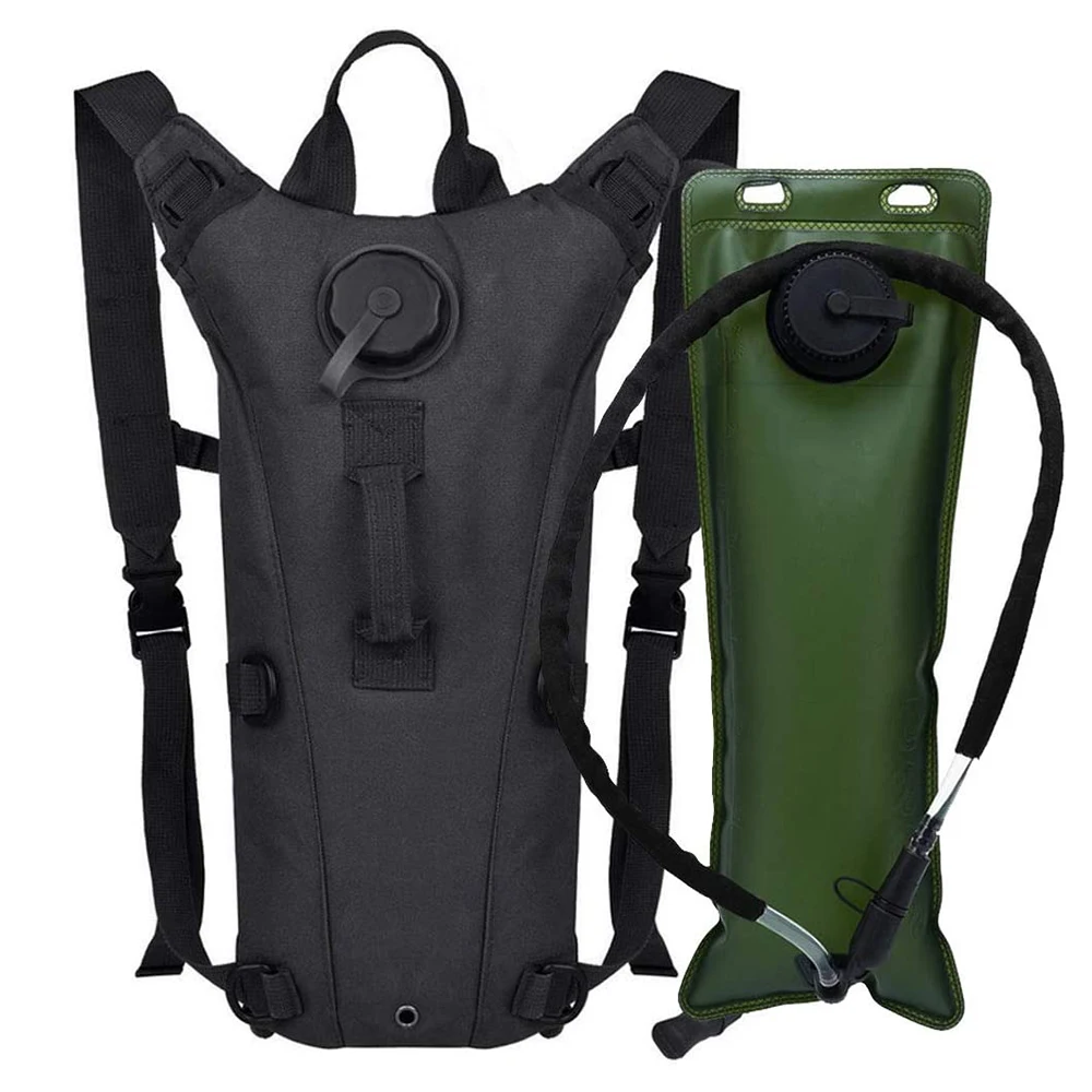 Bolsa de agua de hidratación para deportes al aire libre, mochila táctica militar de camuflaje para montañismo, 3L - imagen 2