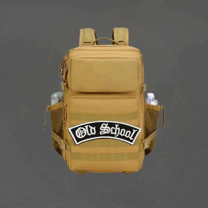 Parche bordado "Old School", chaleco táctico, gancho y bucle, sombrero, insignia de moral, mochila, pegatinas decorativas, parches para brazalete para ropa