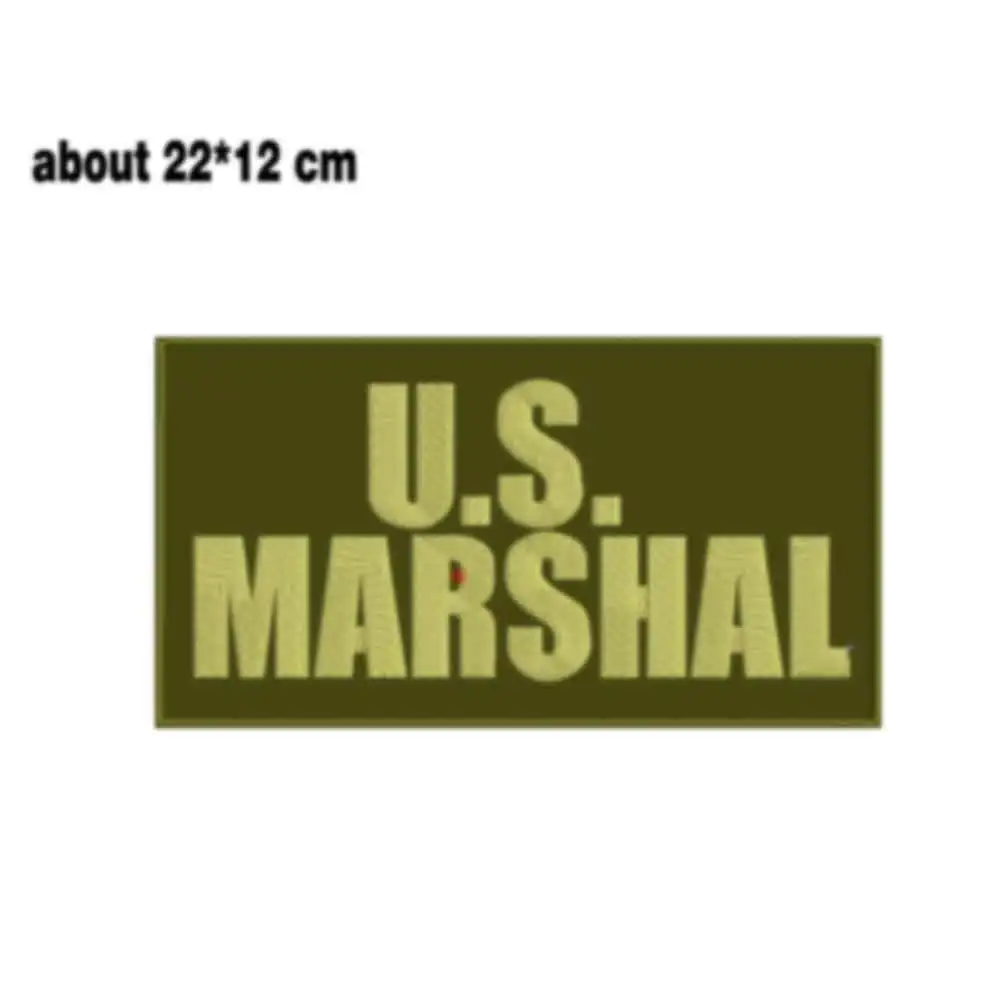 Parche bordado grande de MARSHAL de EE. UU., insignia táctica militar con respaldo de hierro y gancho para ropa, sombrero, bolsos - imagen 4