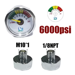 Manómetro de alta presión 25 mm/1 pulgada con regulador 1500-6000 psi