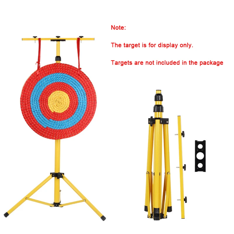 Soporte de objetivo triangular telescópico, Material de hierro, altura ajustable para arco y flecha, estante de práctica de entrenamiento, 1 ud. - imagen 4