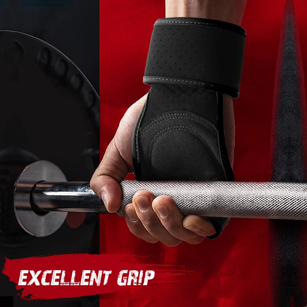 Guantes de entrenamiento de levantamiento de pesas para gimnasio, almohadilla antideslizante antigolpes, deporte, culturismo, gimnasio, mano, Protector de Palma - imagen 4