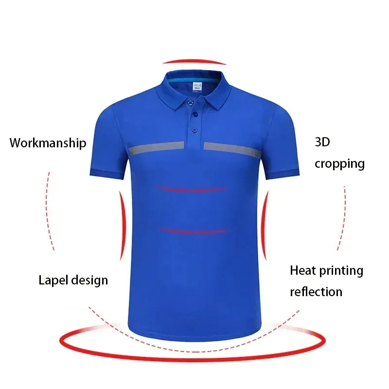 Polo de seguridad para el trabajo, ropa reflectante de alta transpirabilidad y absorción del sudor, diseño fino resistente al desgaste - imagen 5