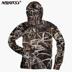Sudadera con capucha de pesca con protección solar, fina y ligera, transpirable, elástica, de secado rápido, camuflaje de caña, caza, observación de aves