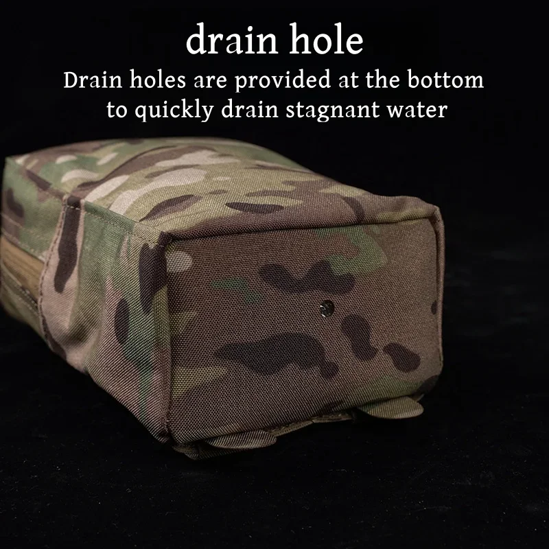 Bolsa GP liviana para acampar al aire libre, montaje Mollle ampliamente aplicable, con orificios de drenaje - imagen 4