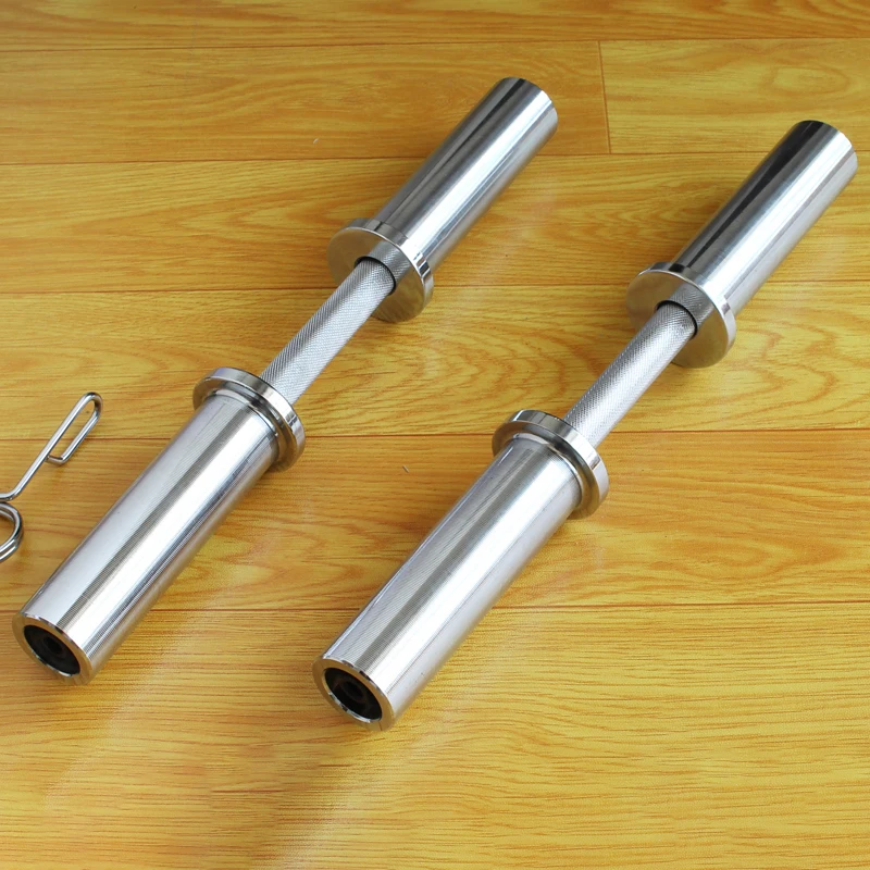 Barra de mancuernas de Fitness ajustable de 50mm con abrazaderas, juego de mango de barra roscado estándar sólido para gimnasio, ejercicio de levantamiento de pesas en casa - imagen 3