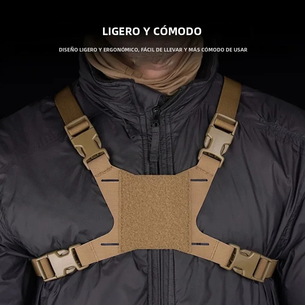 Chaleco táctico para el pecho, soporte militar de navegación para teléfono móvil, correa de fijación para Airsoft, caza MOLLE, chaleco de servicio - imagen 4