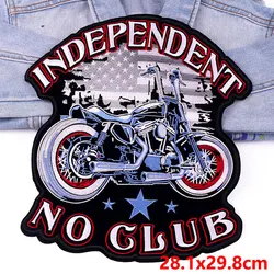 Parche bordado Punk para motociclista grande, coser o planchar