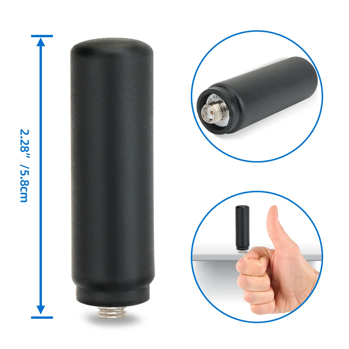 ABBREE Mini antena SMA hembra UHF 400-480MHz antena de alta ganancia para Baofeng UV-5R BF-888S UV-21 UV-32 Quansheng UV-K5 5R Plus - imagen 5