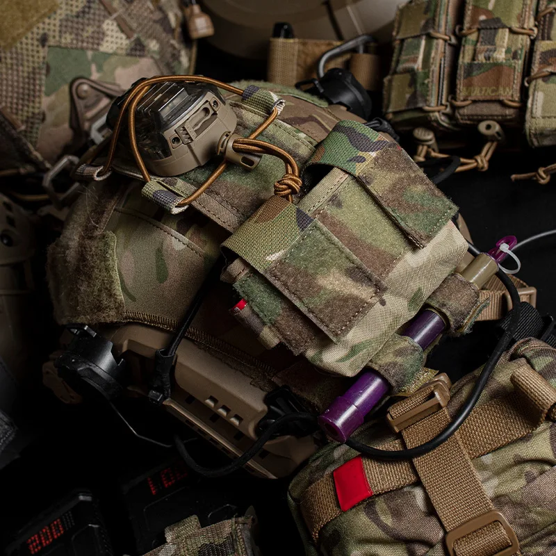 Adaptador de visión nocturna para casco táctico, accesorio montado en la parte trasera, batería, ajuste de cuerda elástica, organización de almacenamiento, MK2 - imagen 2