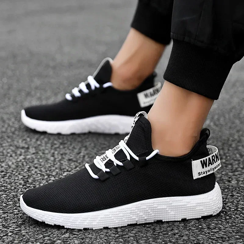 Zapatos de malla para hombre, zapatillas informales transpirables para hombre, zapatillas ligeras con cordones para caminar, Tenis masculinos, zapatos deportivos informales para hombre - imagen 3