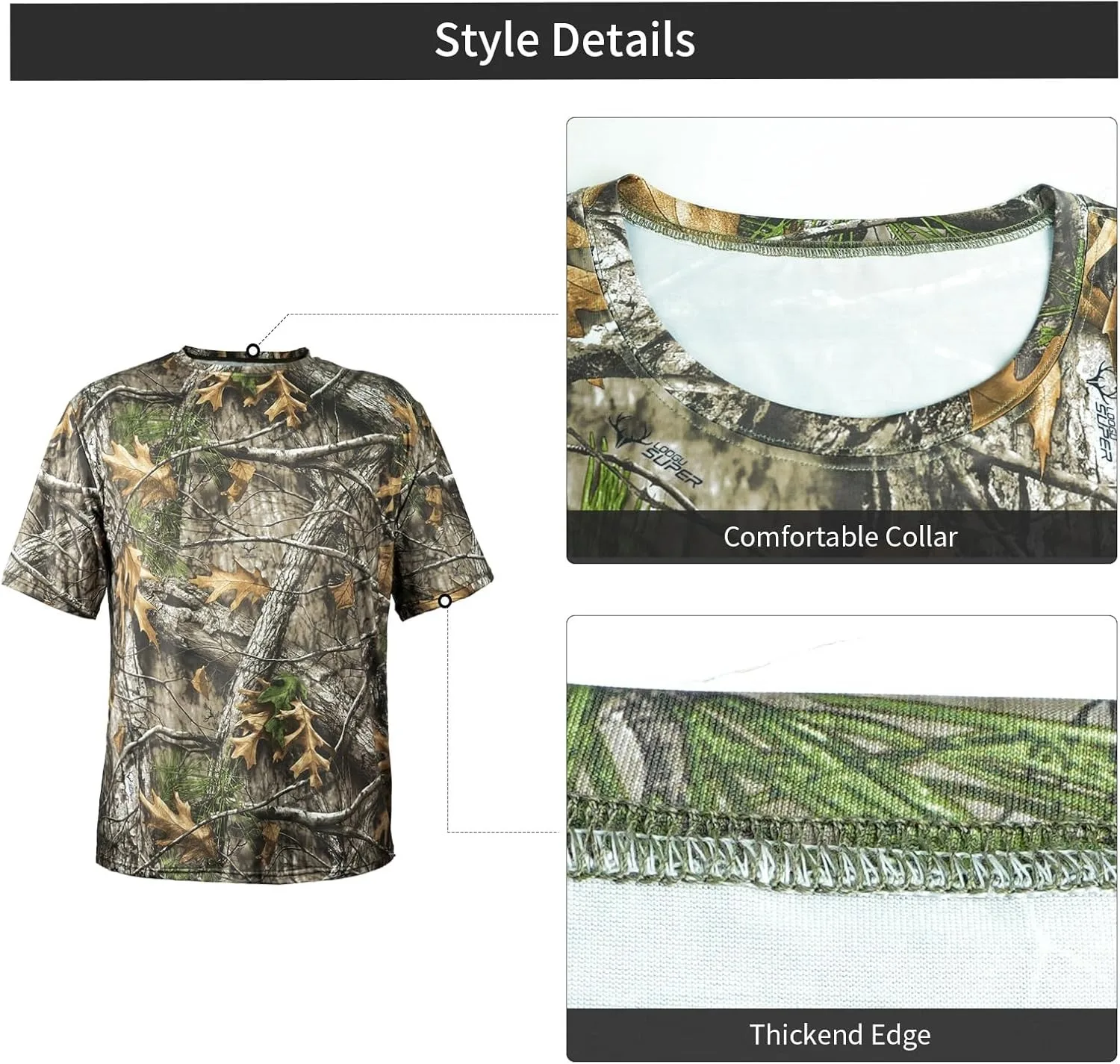 Ropa de caza, camiseta para hombre, uniforme de camuflaje de árbol simulado, ropa de caza, traje Ghillie, accesorios tácticos, ciego de verano - imagen 4