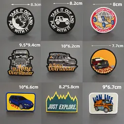 The Lone Overlander parche bordado jinete motociclista