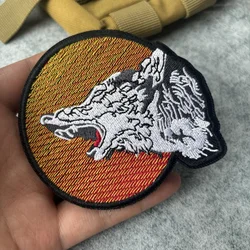 Parche táctico Velcro luna de lobo MOLLE