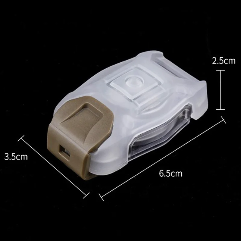 Luz con logotipo IR para casco de pistola de aire, luz estroboscópica para casco de adiestramiento de supervivencia al aire libre, luz de señal LED para motociclismo - imagen 3