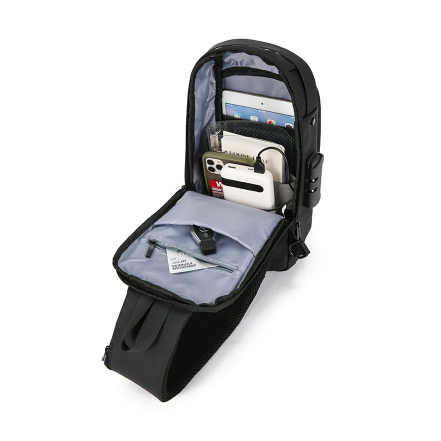 Lawaia-Bolso con cerradura para hombre, bandolera con cierre de combinación, a prueba de olores, accesorios Casuales - imagen 3