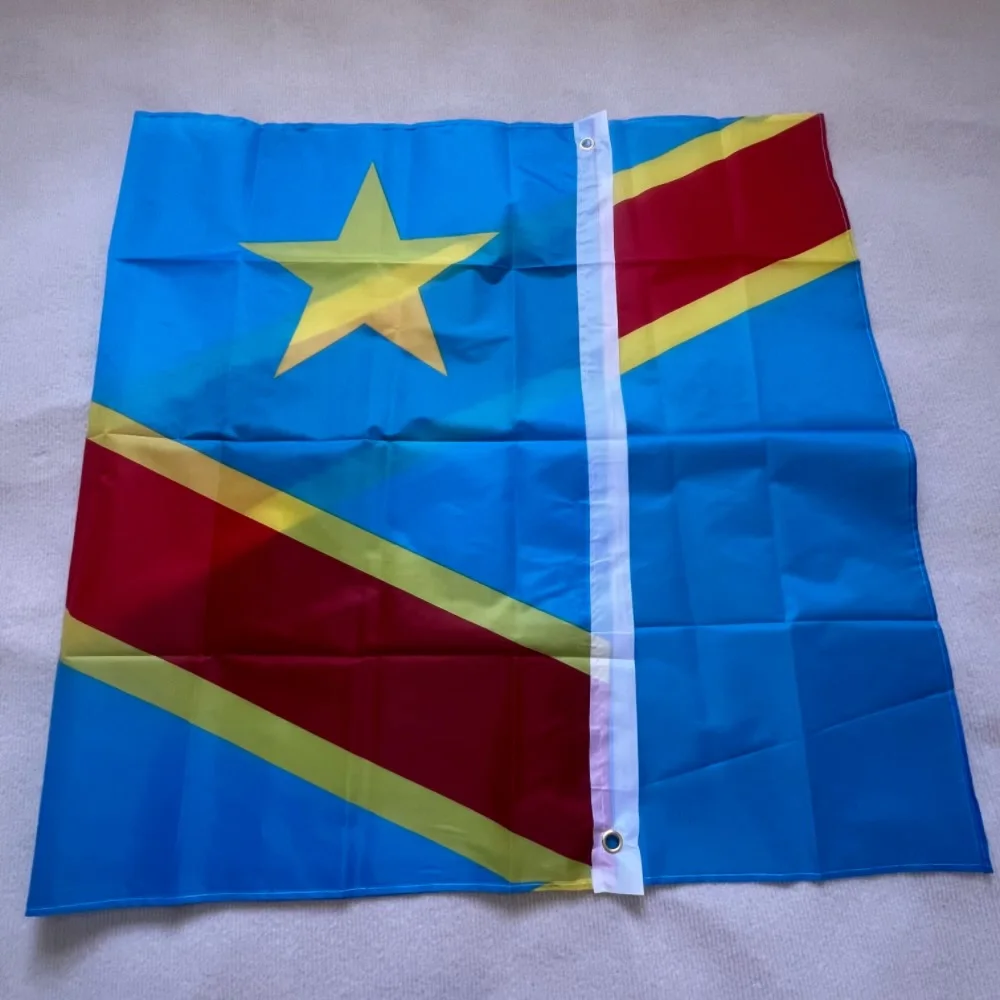 Bandera del Congo YIXIN, 90x150cm, bandera de la República Democrática del Congo, bandera nacional de 3x5 pies, banderas decorativas para el hogar - imagen 3