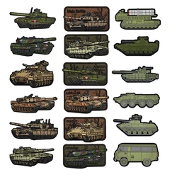 Accesorio de bolsa para exteriores de nuevo diseño, parche de tanque de vehículo blindado, parches de mochila táctica de moral de vehículo blindado de PVC V de goma