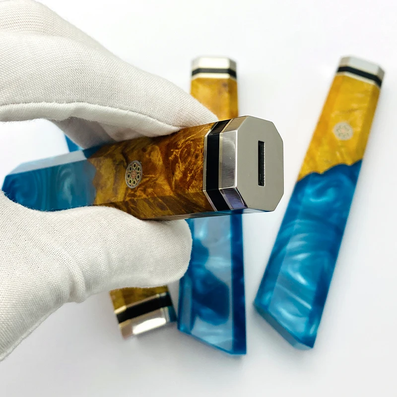 Cuchillo de cocina japonés, mango octogonal, mango de cuchillo de madera, mango de cuchillo crudo de pescado, acero inoxidable + mango de cuchillo de resina, 1 unidad - imagen 4