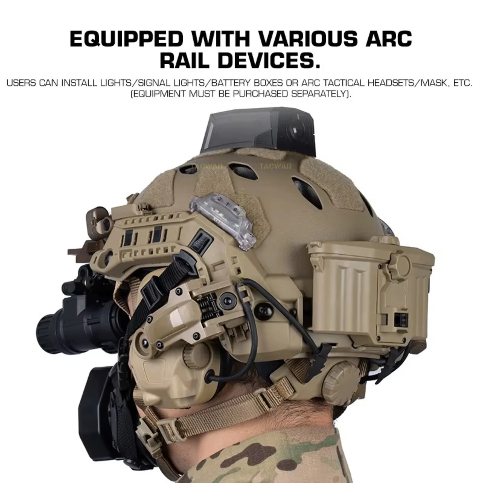 Riel ARC modular con 5 posiciones de bloqueo Compatible con tamaños M/L/XL/XXL de casco rápido de corte súper alto - imagen 4