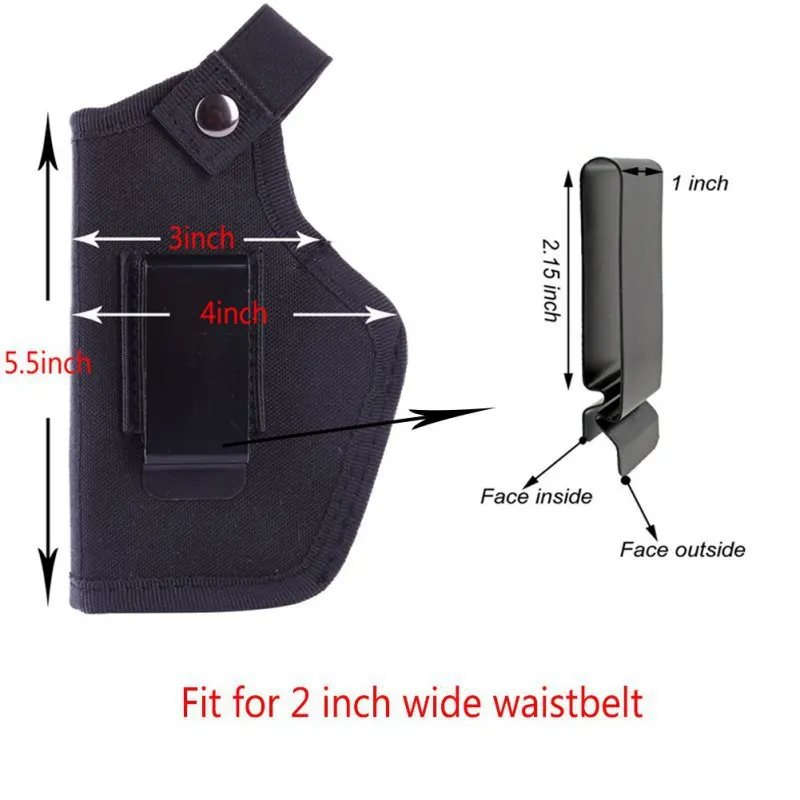 Funda táctica IWB Universal para pistola, cinturón de transporte oculto, funda de pistola con Clip de Metal para Glock 17 Makarov 9mm - imagen 3