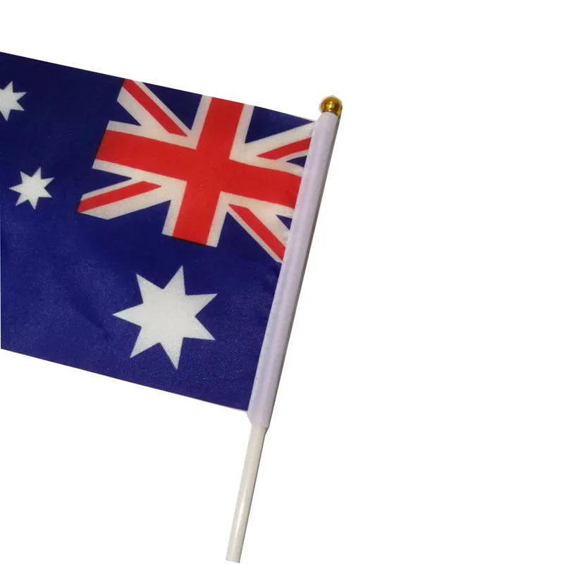 10 unids/lote banderas onduladas a mano de Australia 14x21cm bandera de Australia al por mayor - imagen 3