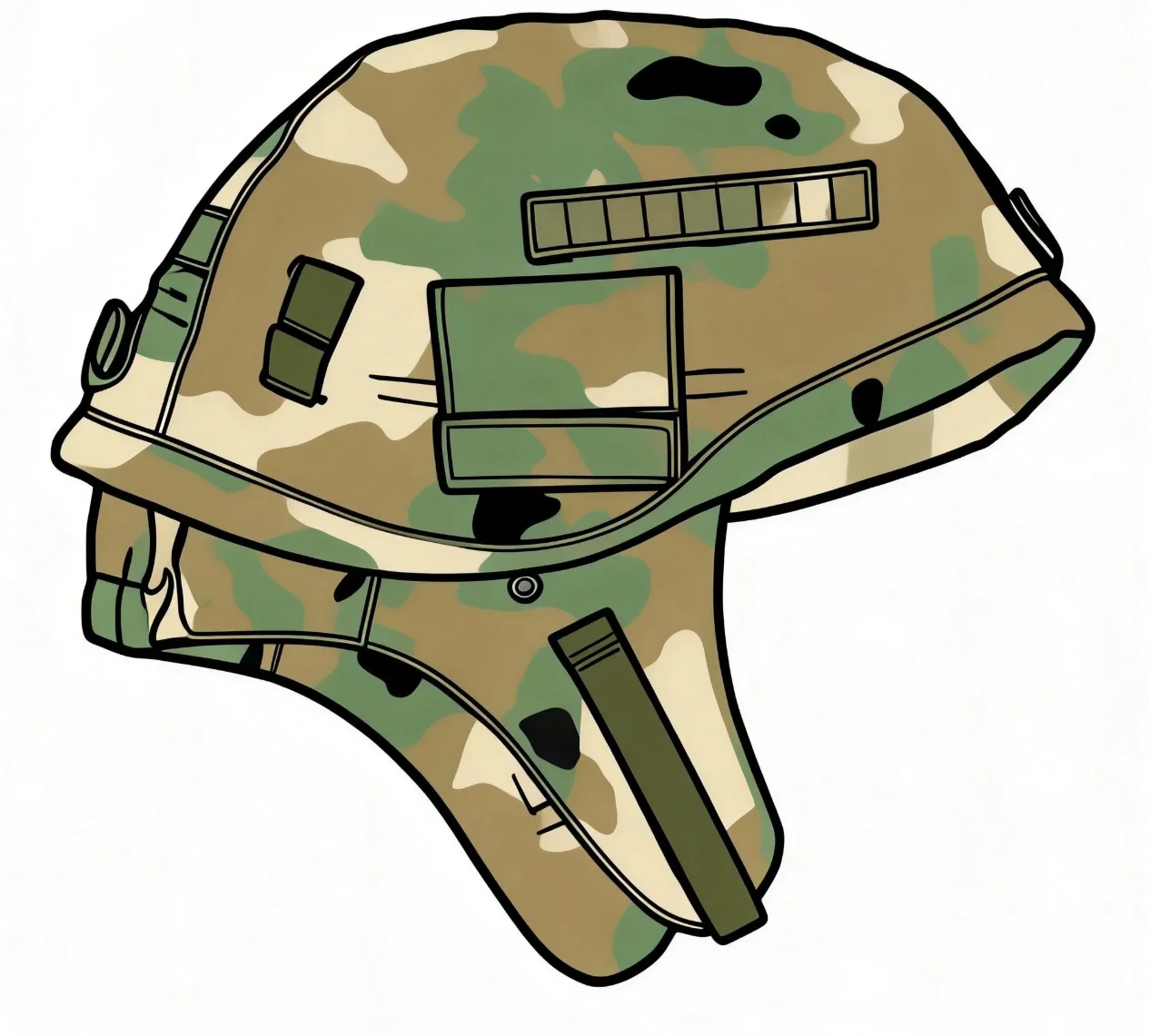 Funda casco táctico rusa MOX/EMR con orejeras cortaviento exterior