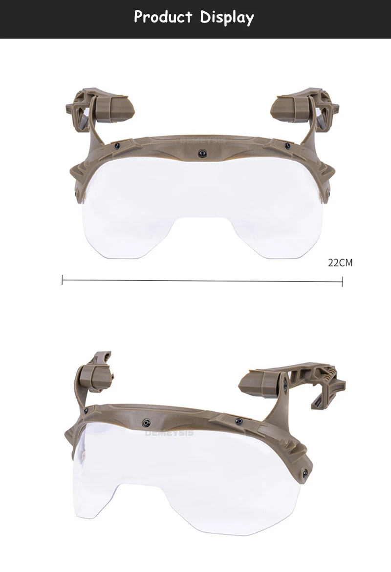 Gafas en posición levantada mostrando el mecanismo abatible