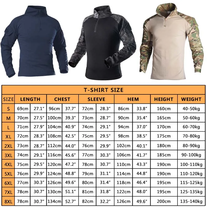 Camisas tácticas del Ejército de EE. UU. Para hombre, camiseta de combate militar Multicam, camisa de camuflaje CP Airsoft, camisas largas de Camping, ropa de caza - imagen 3