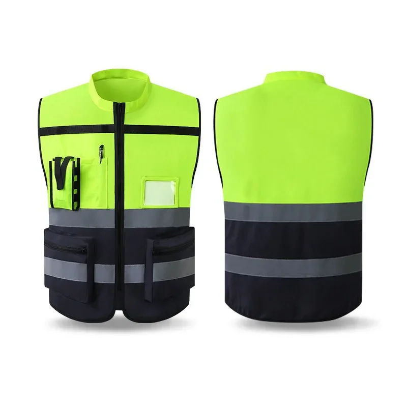 Chaleco reflectante de seguridad de gran tamaño, ropa de seguridad de alta visibilidad para ciclismo, chaqueta para correr, deportes de ciclismo, L-XXL - imagen 2