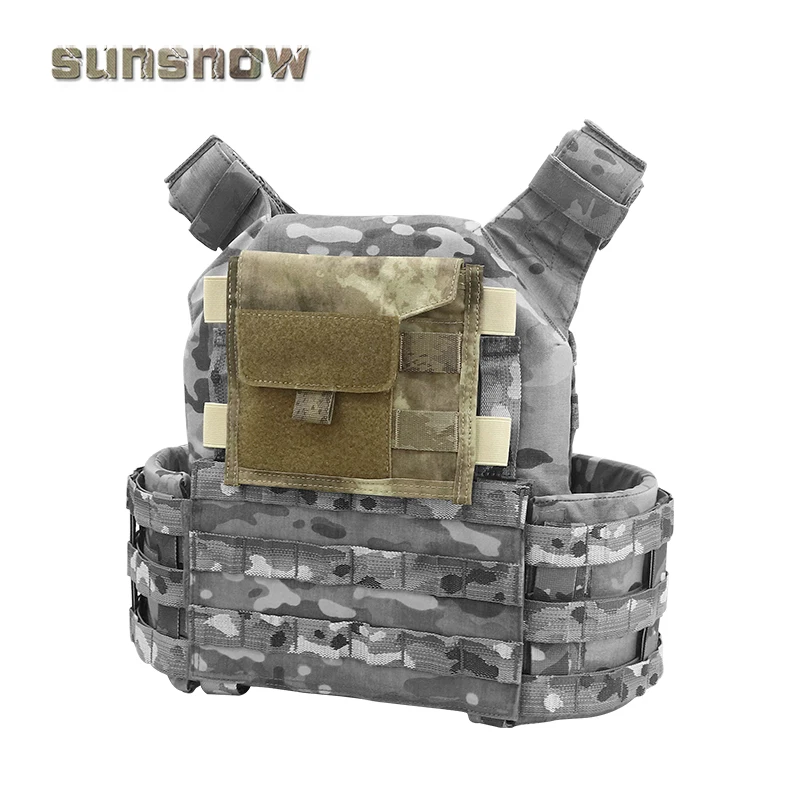 A-TACS AU táctico MOLLE administrador bolsa Panel pecho aparejo mapa bolsa chaleco de caza frontal MOLLE almacenamiento EDC herramientas bolsa