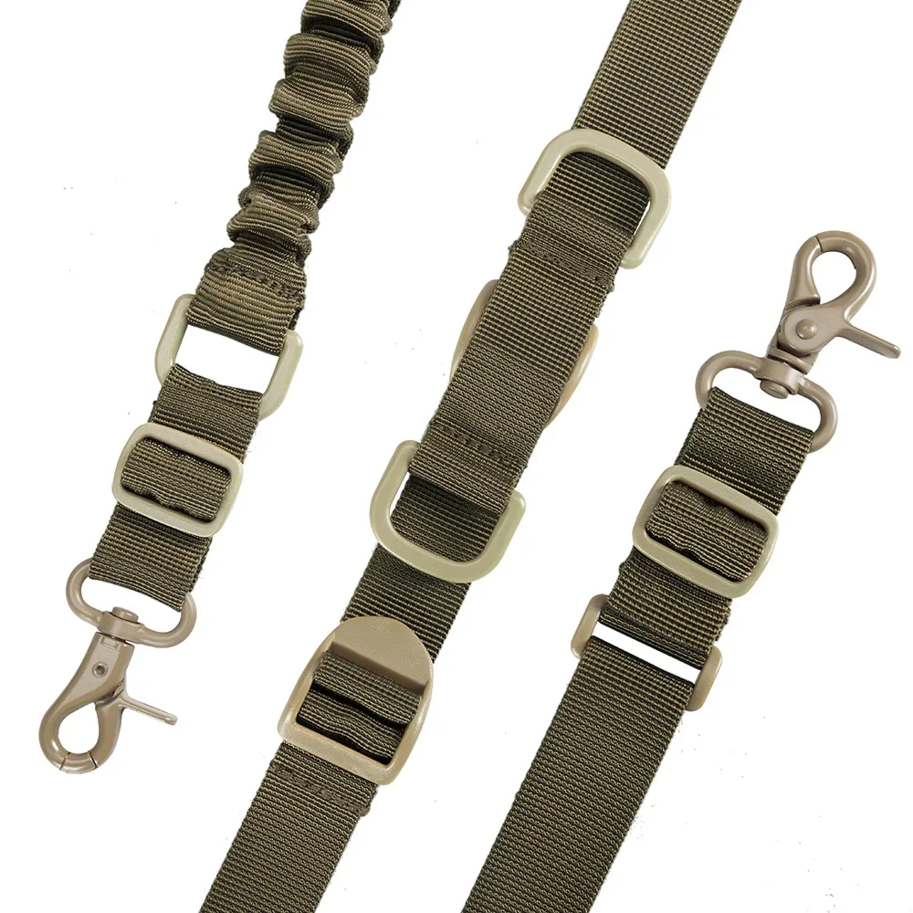 Eslinga táctica para Rifle de 2 puntos, cordón para pistola, correa elástica ajustable para hombro, accesorios para escopeta de tiro - imagen 4