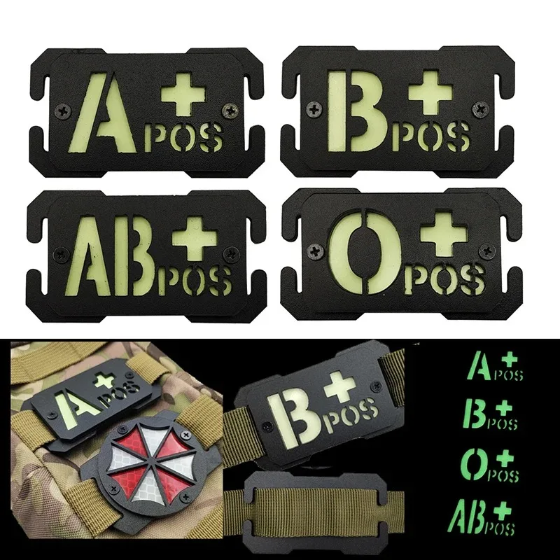 Tira de reconocimiento luminoso tipo sangre, insignia reflectante de paraguas, mochila al aire libre, hebilla, Parche de expansión de personalidad, DIY - imagen 5