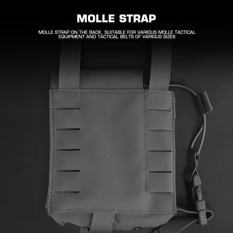 Bolsa secundaria multifuncional grande de nailon con correa Molle de cinta mágica para equipos MOLLE - imagen 4