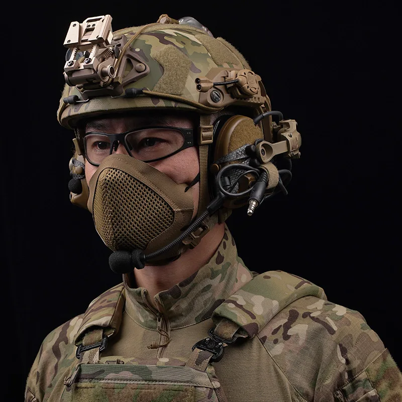 Máscara bucal transpirable táctica para airsoft y camping con capucha - imagen 3