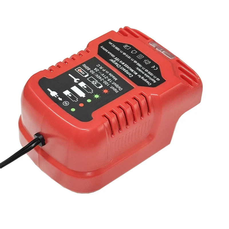 Mini cargador compacto de batería de iones de litio portátil de 100V-240V para reemplazo de batería de litio Milwaukee de 18V para cargador de batería M18 de 18V - imagen 2