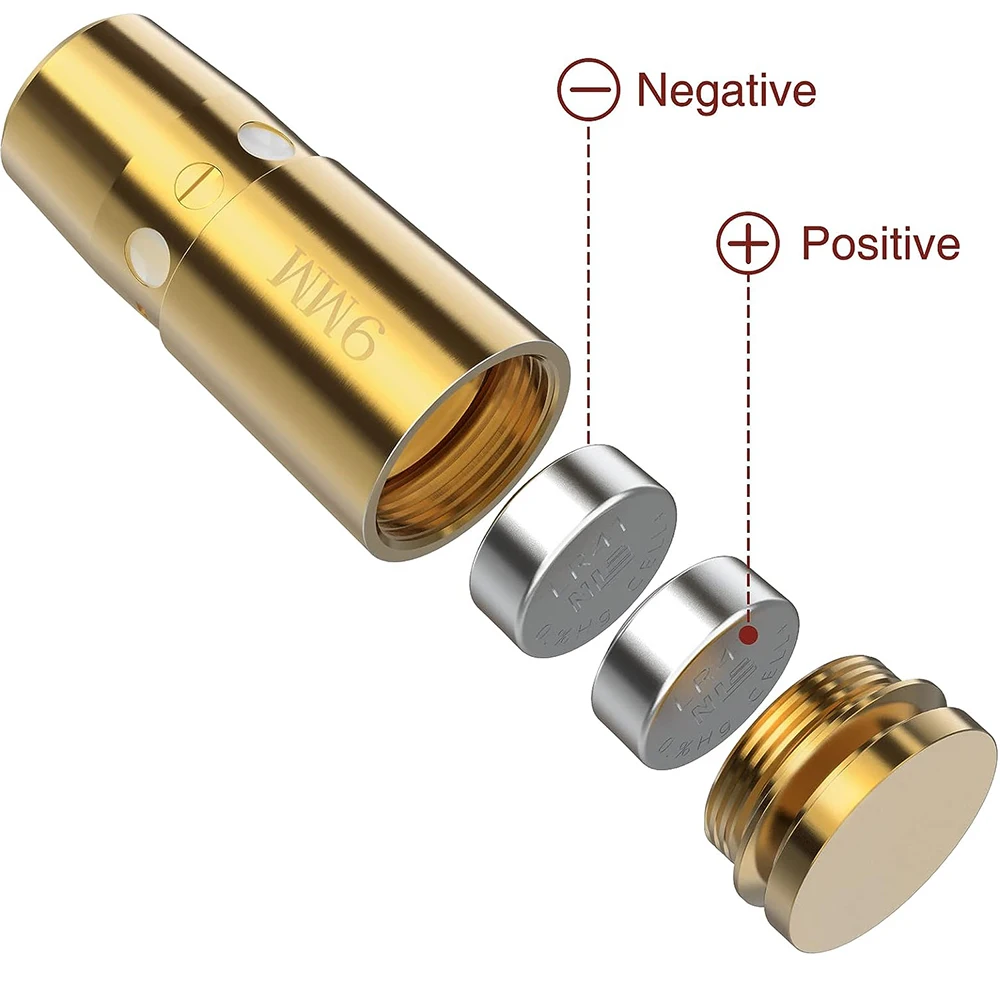 Laser Boresighter .223 9mm Laser Cartridge Collimator 9x19 Red Dot Laser Bore Sighter for Pistol Rifle Shooting Training - imagen 2