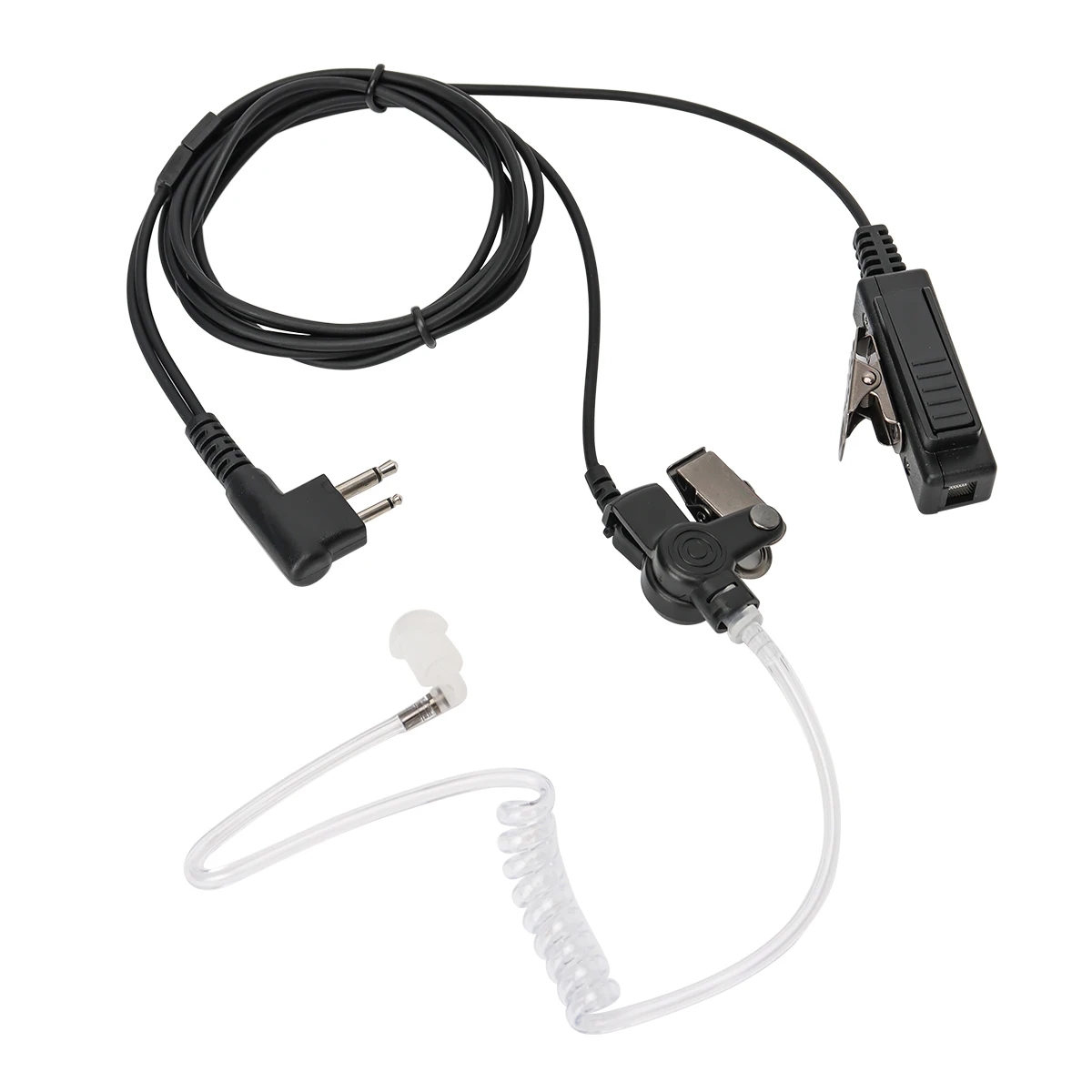 ABBREE-auriculares Walkie Talkie de 2 pines, enchufe M, altavoz de alto rendimiento, auricular de tubo con micrófono, PTT grande para Radio bidireccional Motorola - imagen 2