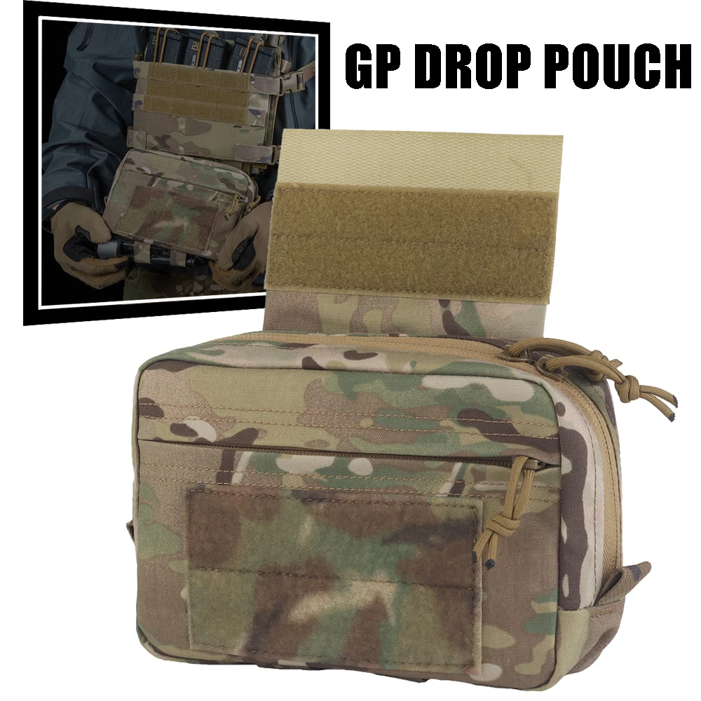 Bolsa táctica serie R con Panel de gancho y bucle, Kit de transporte Abdominal, bolsa para chaleco Airsoft, placa transportadora, aparejo de pecho - imagen 2
