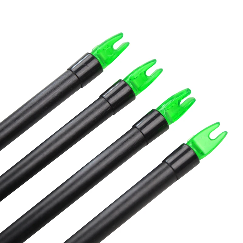 6/12 Uds flechas de pesca 31,5 ''eje de fibra de vidrio ID6mm OD8mm diapositivas de seguridad para tiro con arco caza al aire libre tiro peces pesca con arco - imagen 5