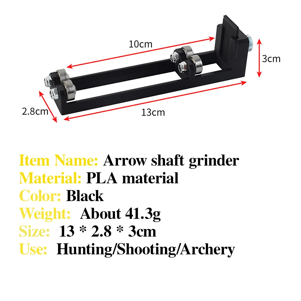 Amoladora de eje de flechas, rodamiento de alta precisión adecuado para múltiples materiales, herramienta de caza de tiro con varilla de flecha de molienda suave - imagen 2