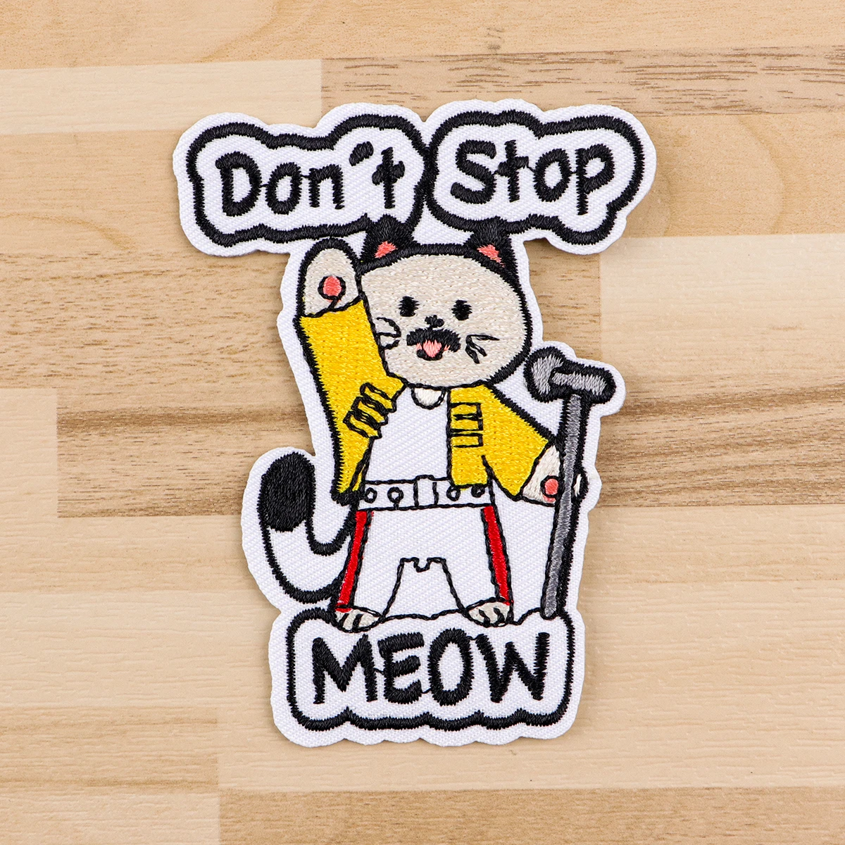 Parche para planchar con forma de gato para ropa, parche bordado de cantante a la moda, accesorios para ropa, pegatinas de costura - imagen 2